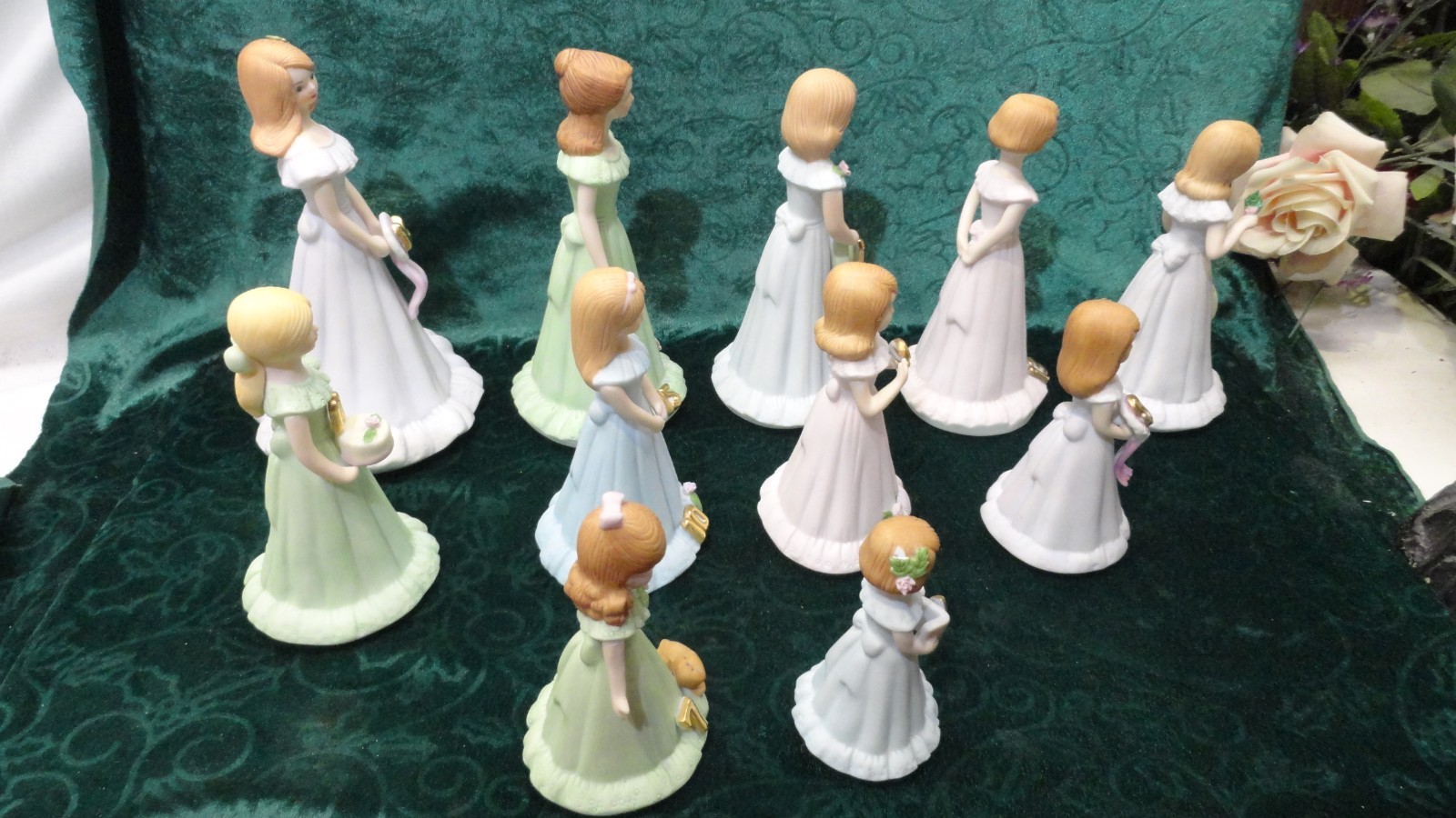 1 Enesco Growing Up Birthday Girls Ages 6-16 Years Vintage 1982 Figurines Bag 2