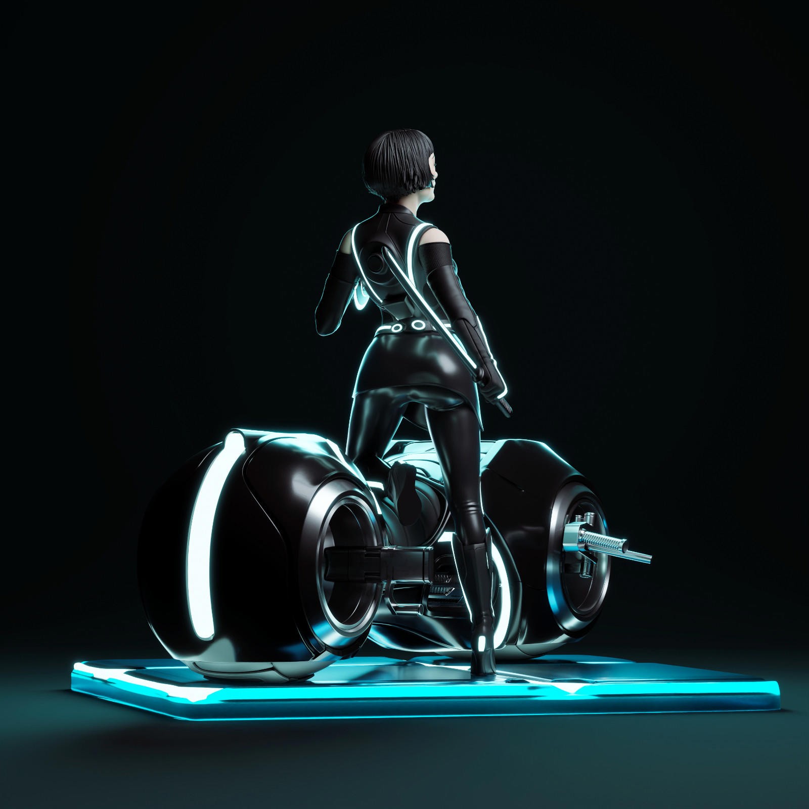 Quorra Resin Kit 1/8 Scale Unpainted Figure TRON Legacy Sci-Fi Display Model