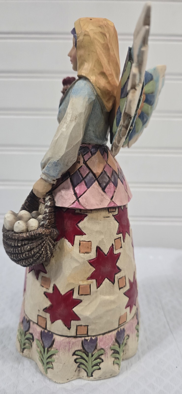 Jim Shore Heartwood Creek Angel Of Faithfulness Figurine 2002 Hen Egg Basket