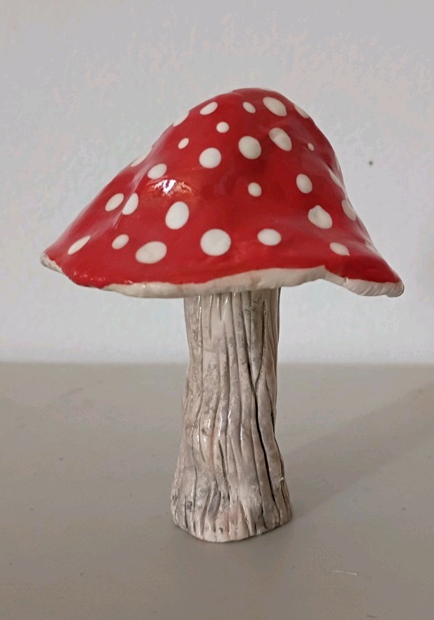 Mushroom Sculpture Ceramic Figurine