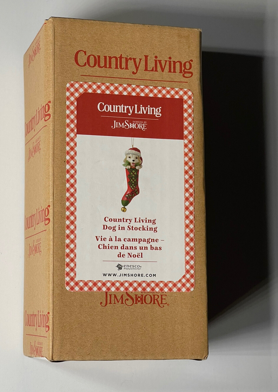 Jim Shore Dog In Stocking Ornament Polyresin Country Living 6007450