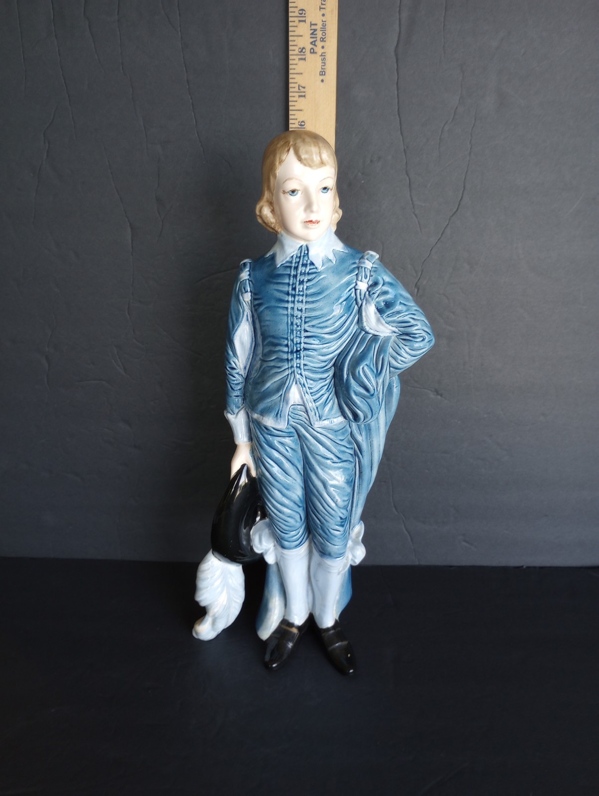Vintage Holland Mold Blue Boy 16″ Statue See Description