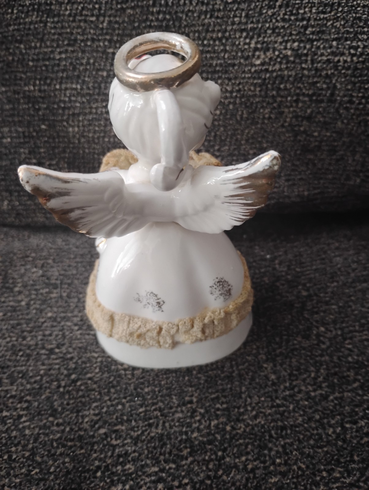 Vintage Japan Napco February Valentine Heart Birthday Lace Angel Figurine