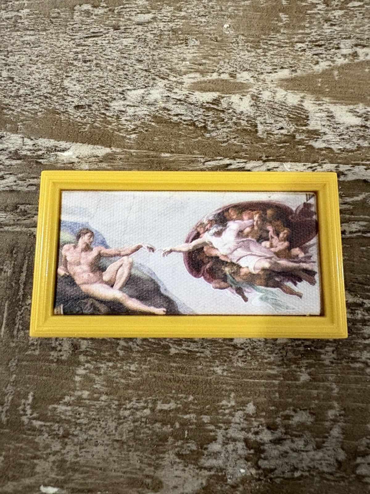 Creation Of Adam Mini Figure Painting Replica Of Michaelangelo’s Famous Painting
