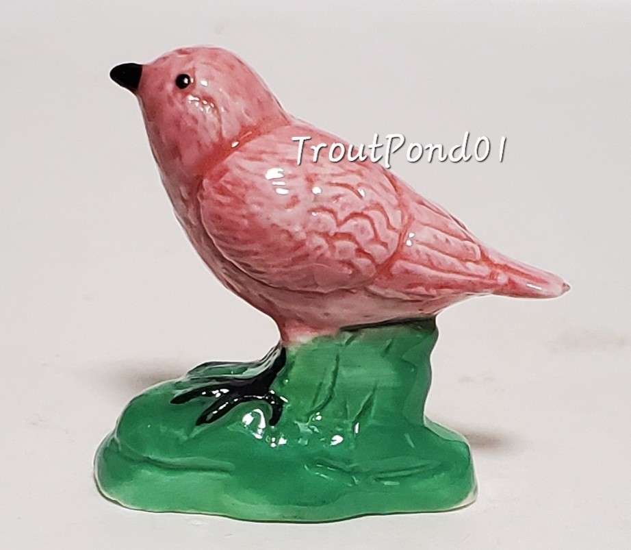 Wade Whimsies Robin Pink Bird Set Birds Porcelain Figurine 2008