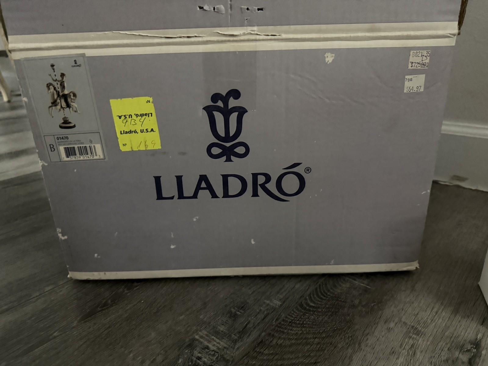 Lladro 1470 Boy on Carousel Horse MINT BOXED Canopy Pole Retired HUGE BOX Heavy