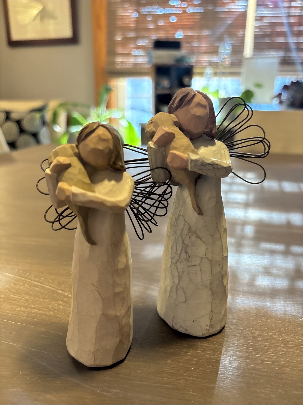 Willow Tree Angel of Friendship Figures w/ Dog Ornaments1999 Susan Lordi Demdaco