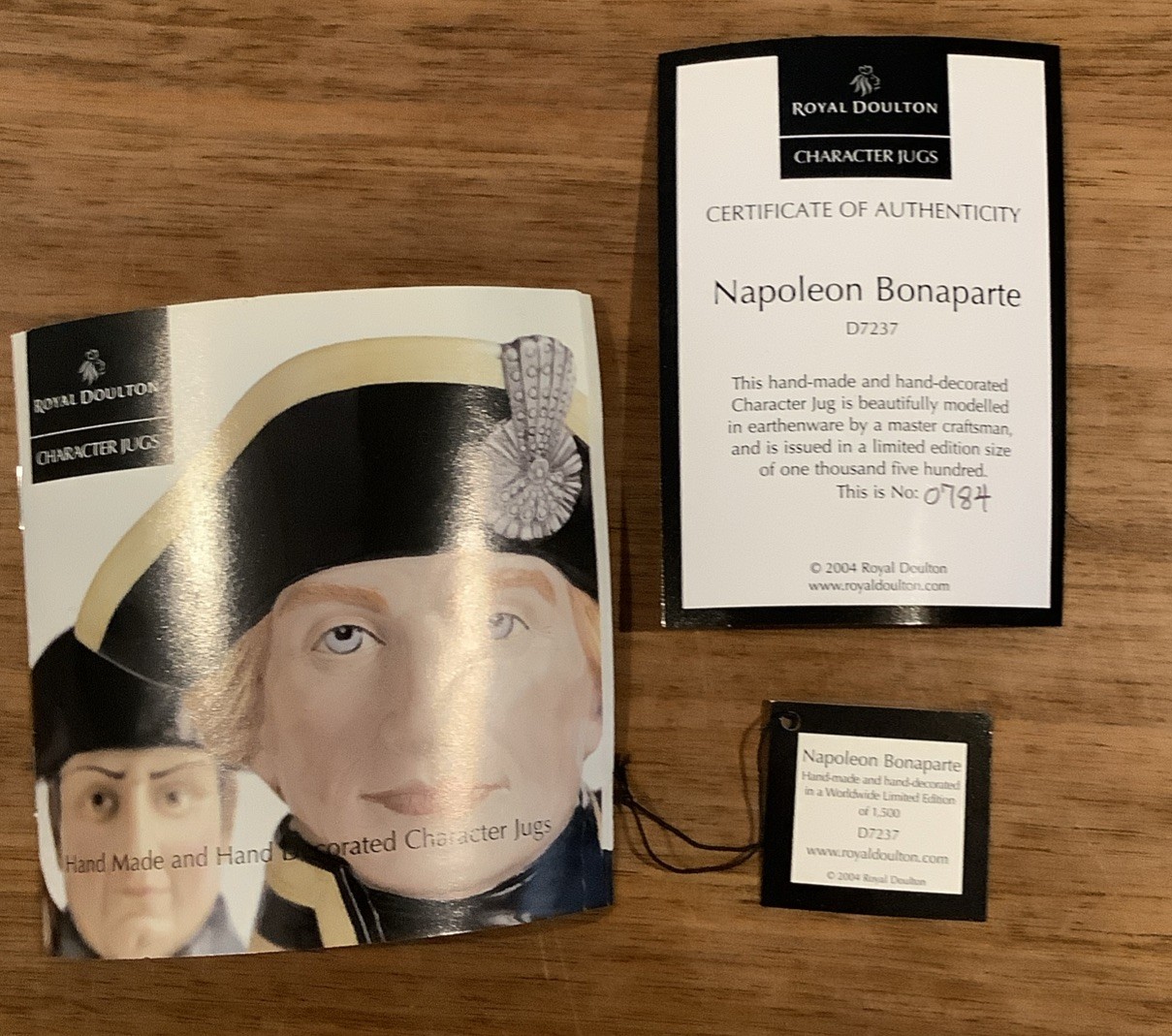 Royal Doulton Character Jug Napoleon Bonaparte D7237 Large 2004 Limited Edition