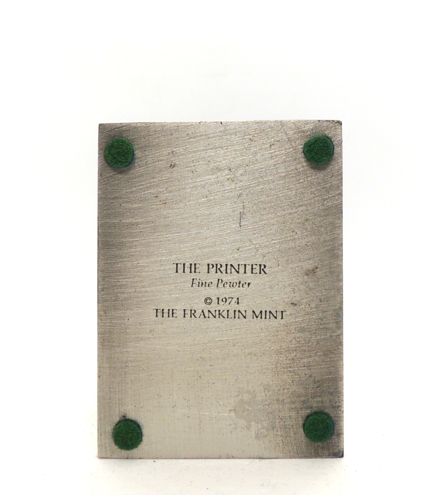 Franklin Mint Pewter The Printer Colonial America 1974