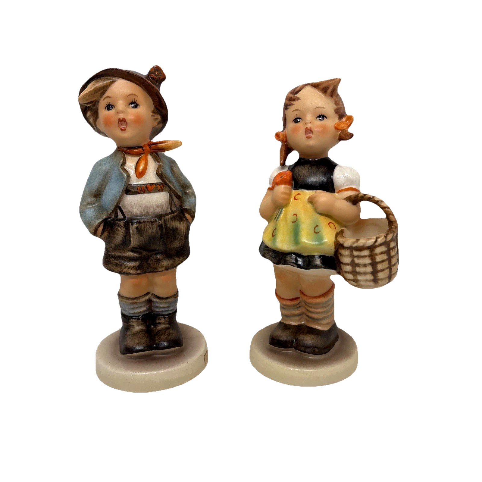 Goebel Hummel Figurine “Brother and Sister” #95 and #98 TMK 5 Germany 5.5”