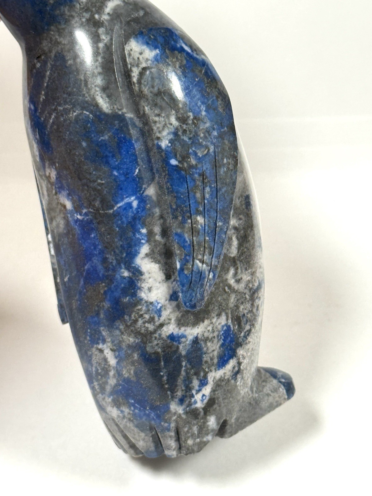 Blue Lapis Lazuli Stone Carved Penguin Figurine