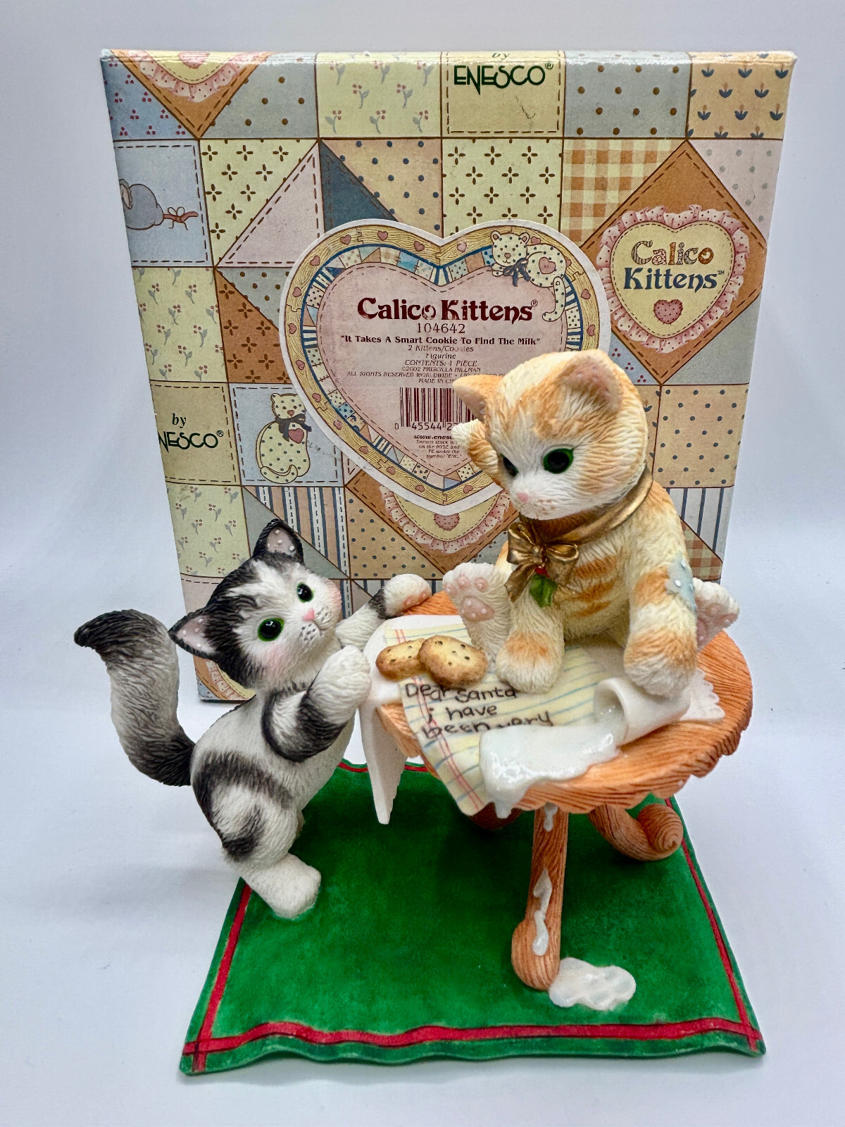Calico Kittens Enesco 2002 It Takes A Smart Cookie To Find The Milk 104642