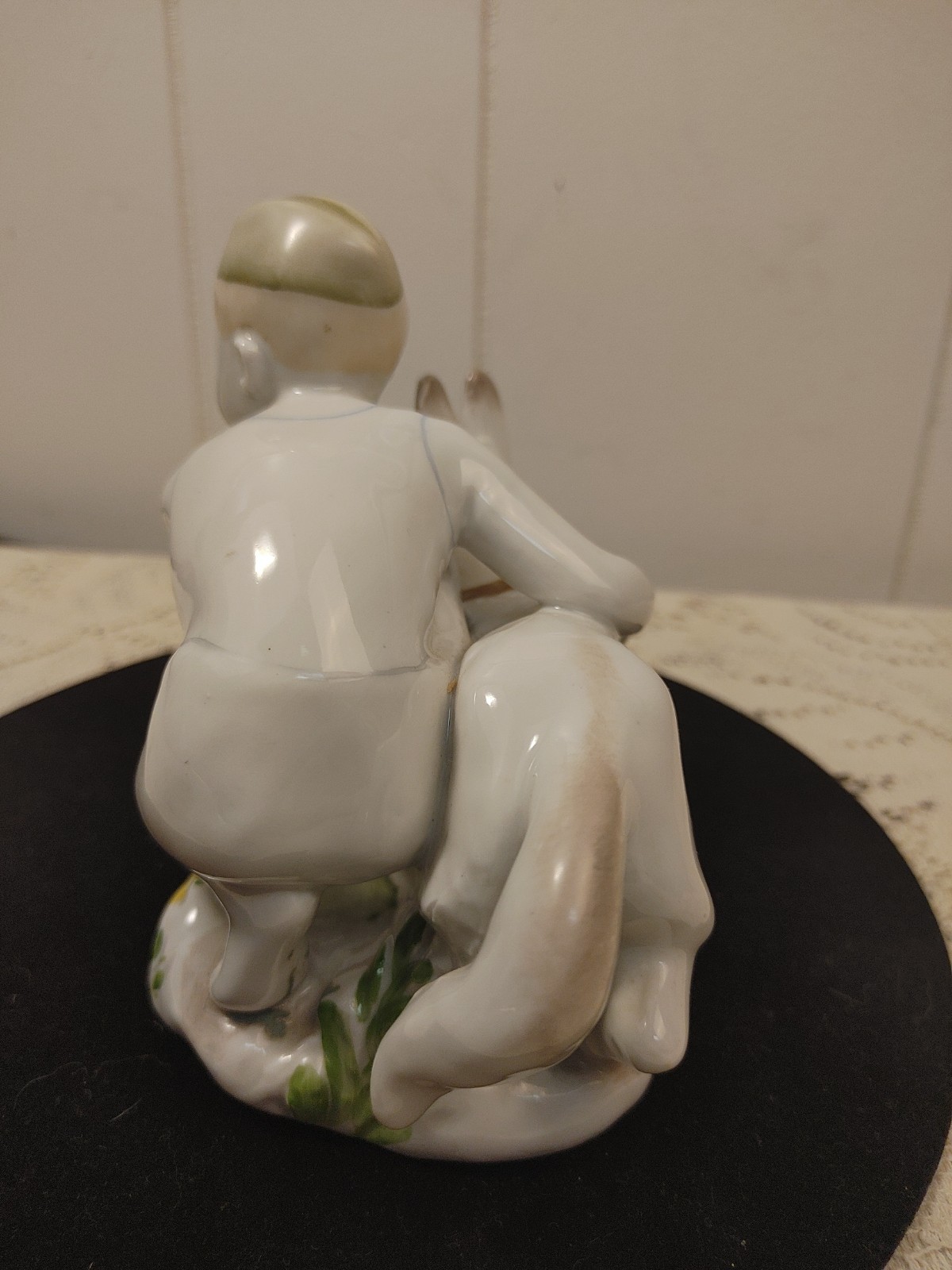 50’s Russian Soviet Porcelain Figurine Young Border Guard Boy Dog Leningrad LFZ