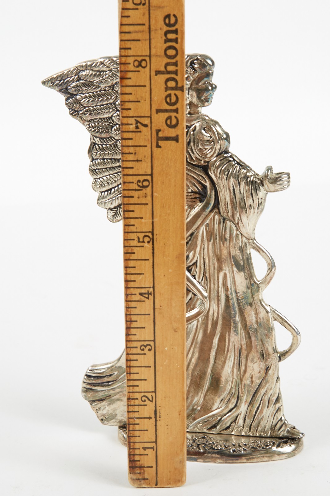 Vtg Style England Heavy Silver Angel Godinger 8″