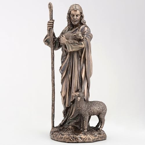 Veronese Design 6 1/4 Inch Jesus The Good Shepherd Cold Cast Resin