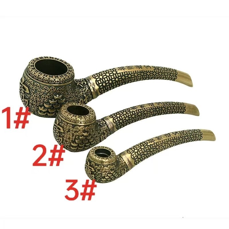 Vintage brass vintage pipe, men’s gentleman’s figurine gift