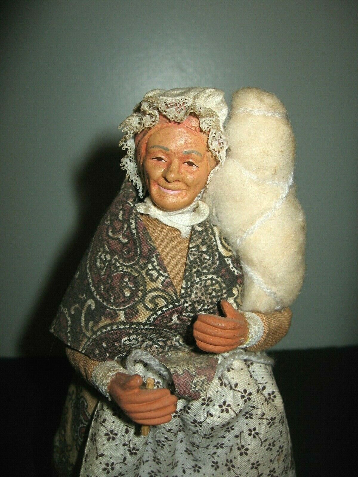 Vintage French Terracotta Doll “Cutie” Claude Carbonel Santon Of Provence Signed