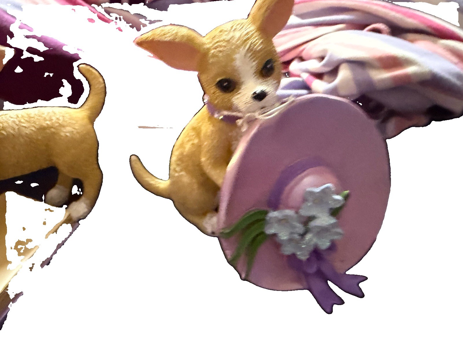 3 Hamilton Collection “Pretty In Purple Chihuahua Collection” Figurines