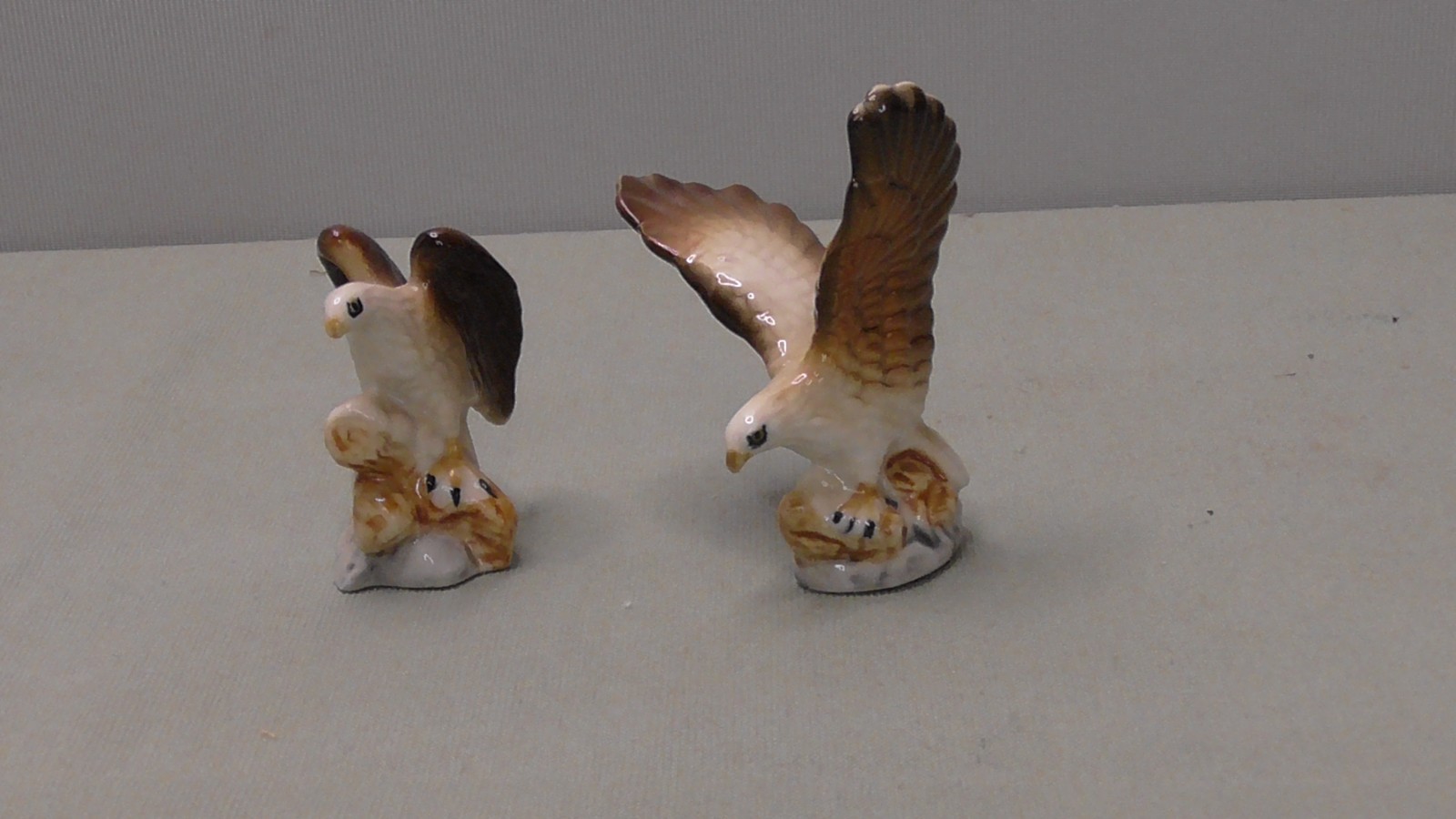 Pair Of Vintage Miniature Porcelain Eagles
