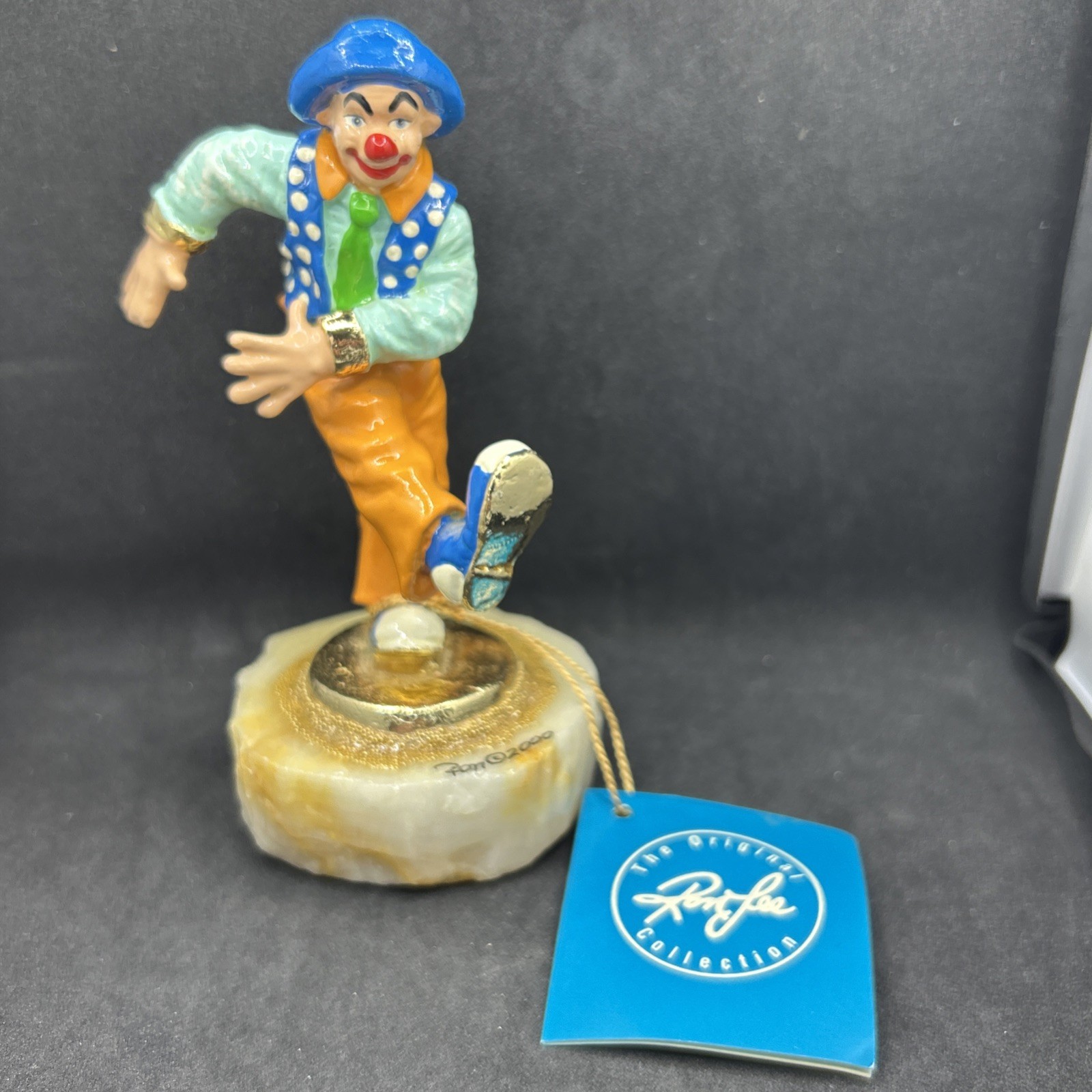 Ron Lee 2000 KIX Hobo Dancing Clown Sculpture Figurine Signed, No. CCG14
