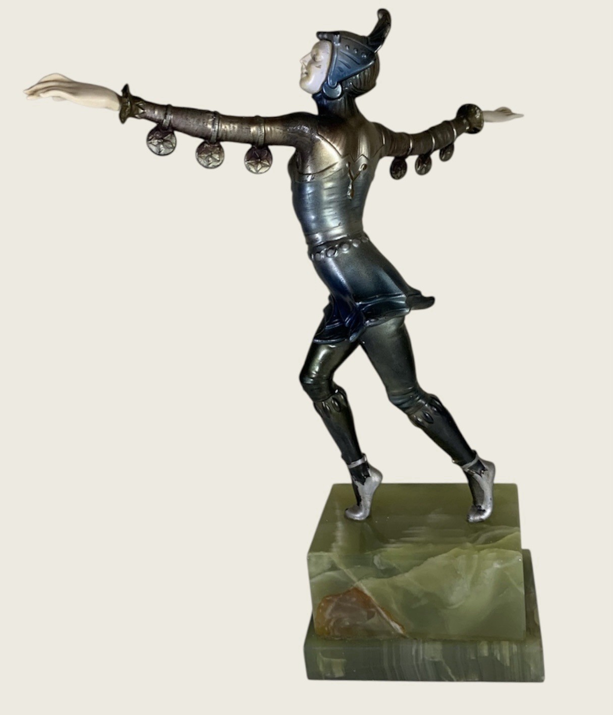 Art Deco Gerdago like Cold Painted Lady Sculpture c 1920
