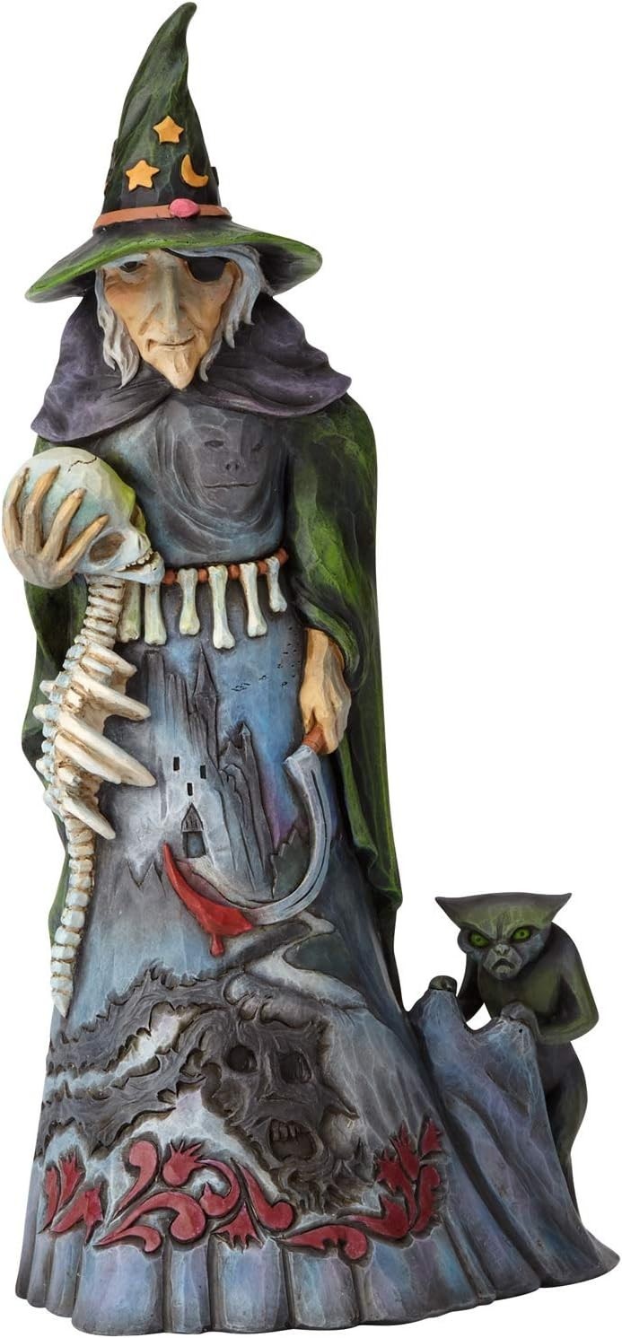 Jim Shore Darkness Lives Within Witch with Skull Figurine 6001546 RARE NEW T