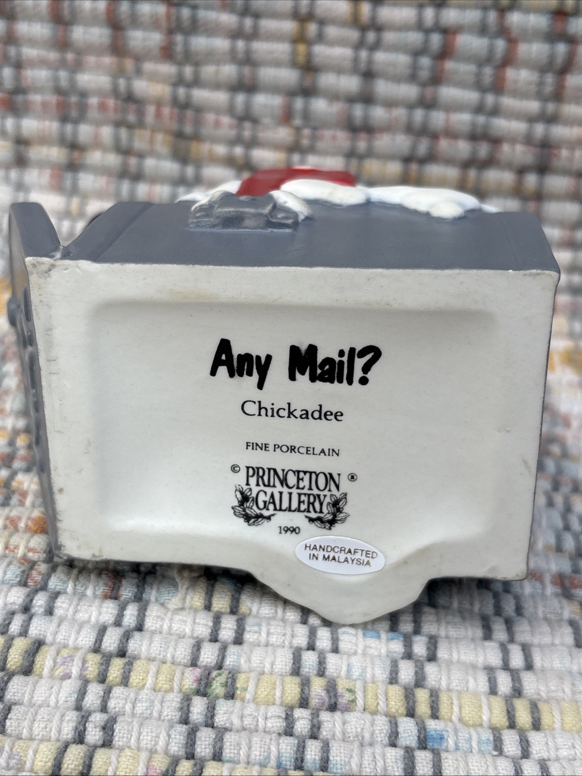 Any Mail Chickadee Fine Porcelain Princeton Gallery US Mailbox 1990 Bird Snow H1
