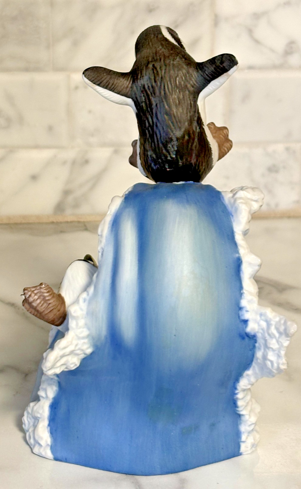 1992 Franklin Mint Porcelain Penguin Figurine Whoosh Artist M Emblem Hand Paint