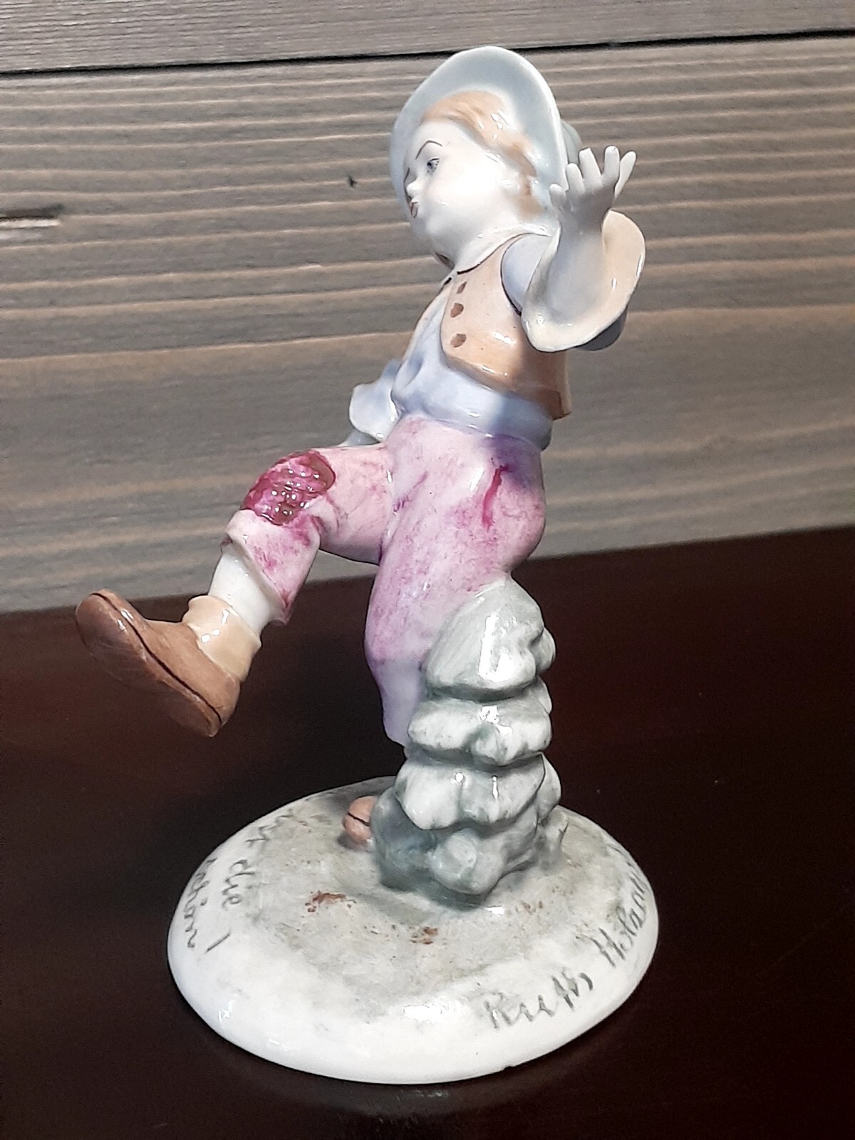 Rare Muller Co. Volkstedt Porcelain Figurine Of A Traveling Boy – Pre WWII