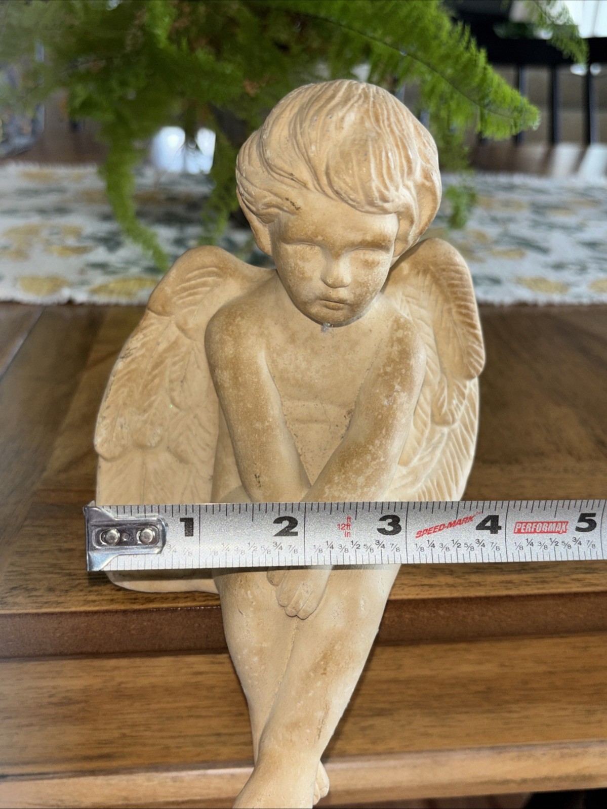 Vintage Terracotta Angel Cherub Shelf Ledge Sitter