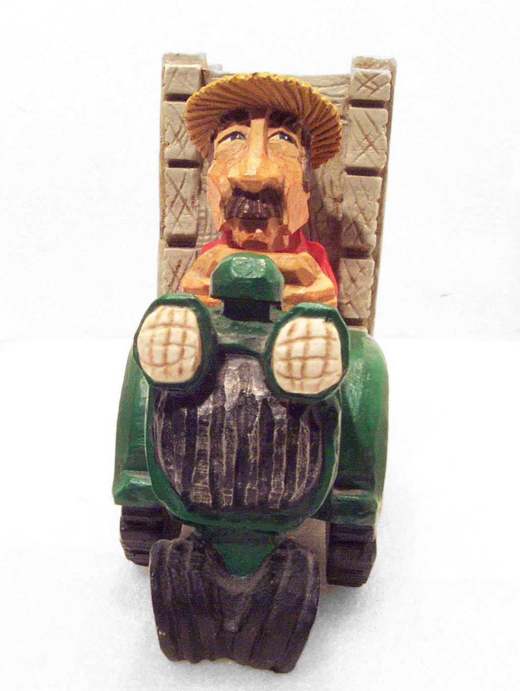 Vintage TRUCK FARM Sunflower Farmer Tractor David Frykman 2002 Folk Art