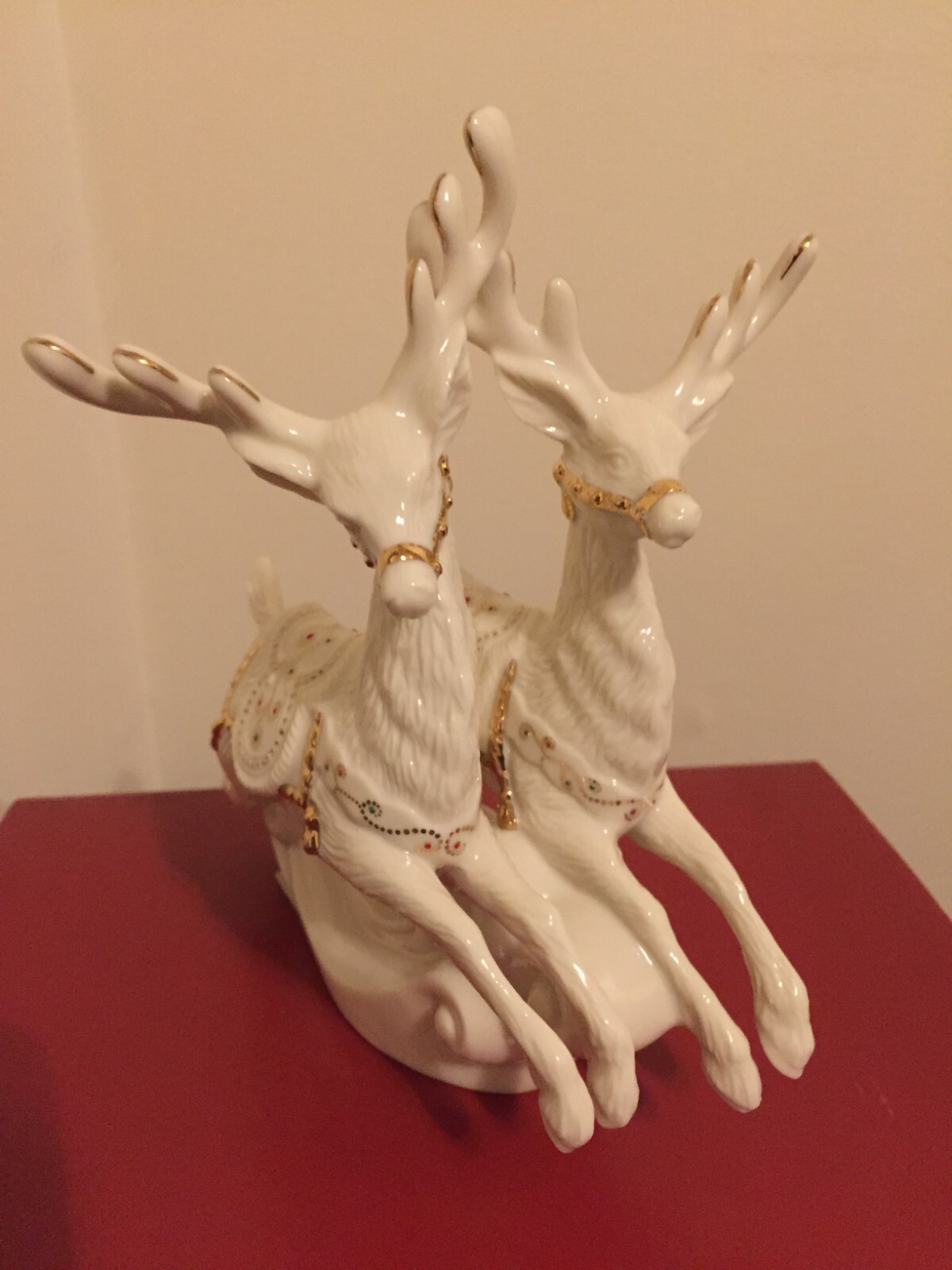 Lenox Dash Away All Comet and Cupid Figurine with Box and Styrofoam