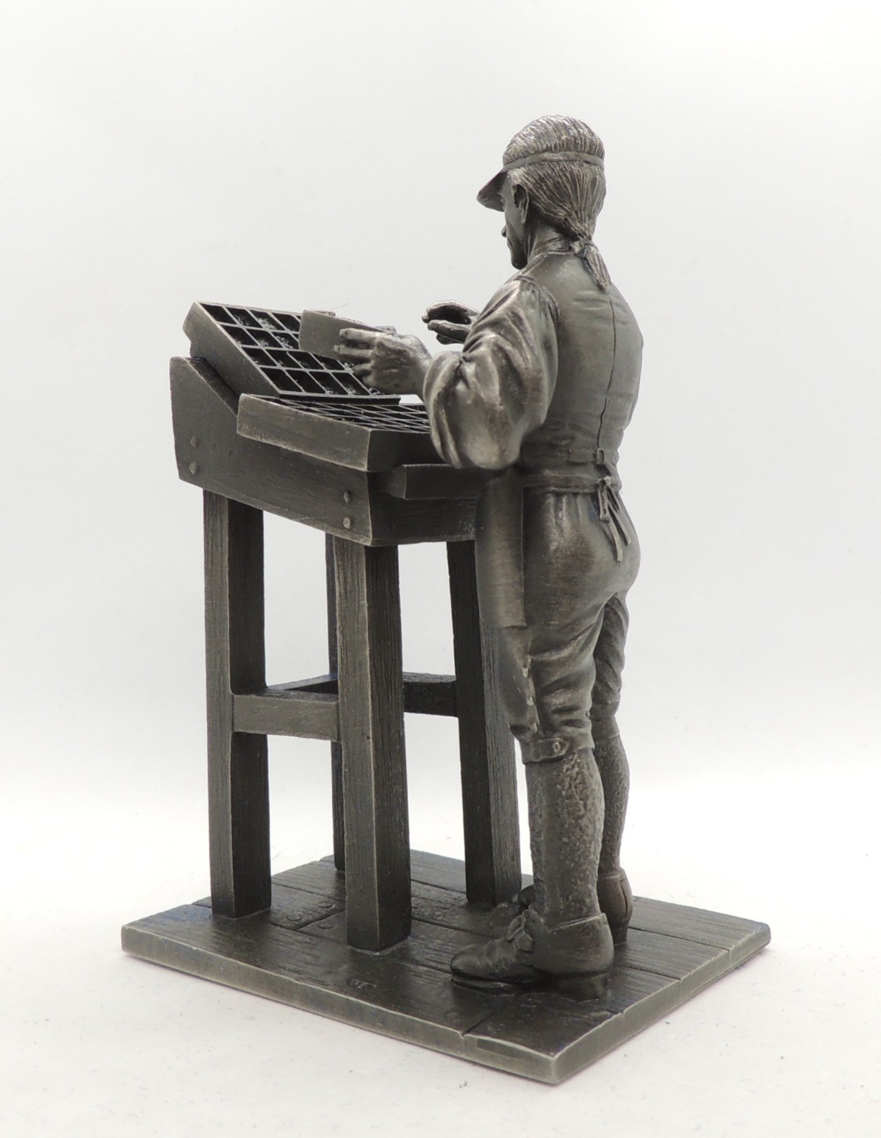 Franklin Mint Pewter The Printer Colonial America 1974