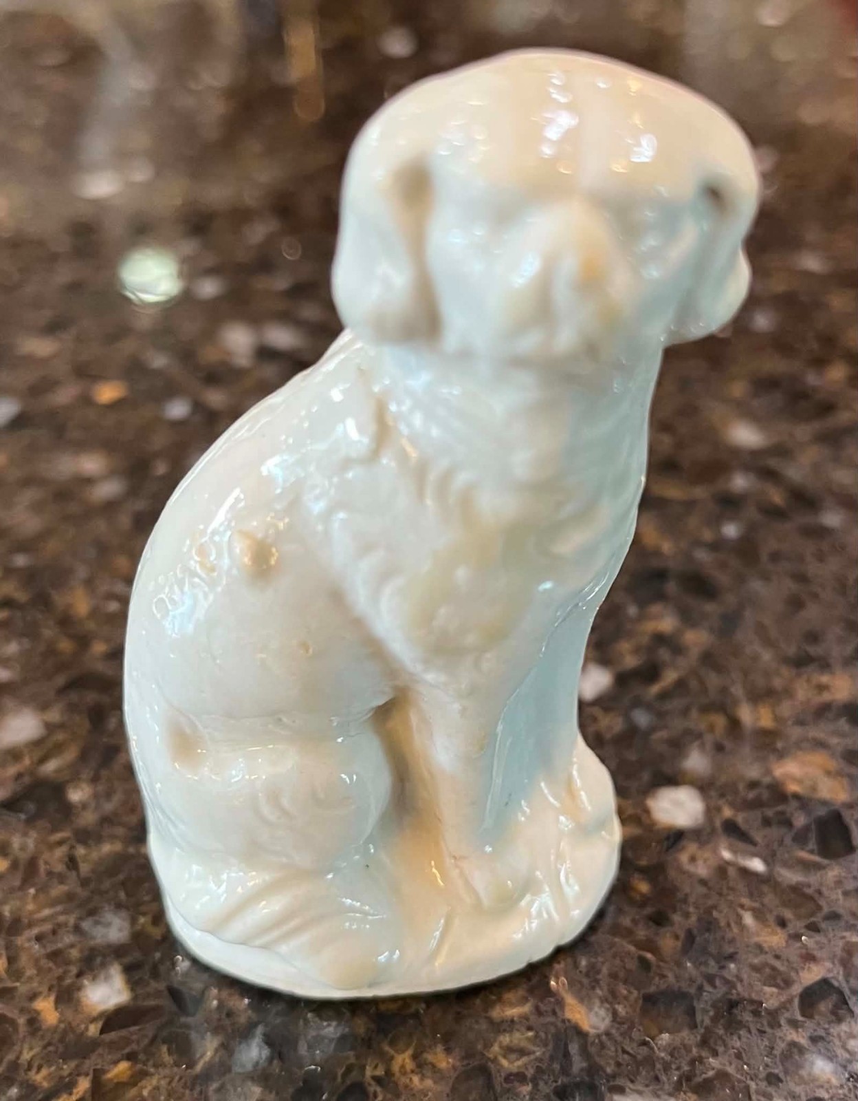 Vintage Antique Staffordshire King Charles Spaniel Porcelain Dog 3 X 1.5″