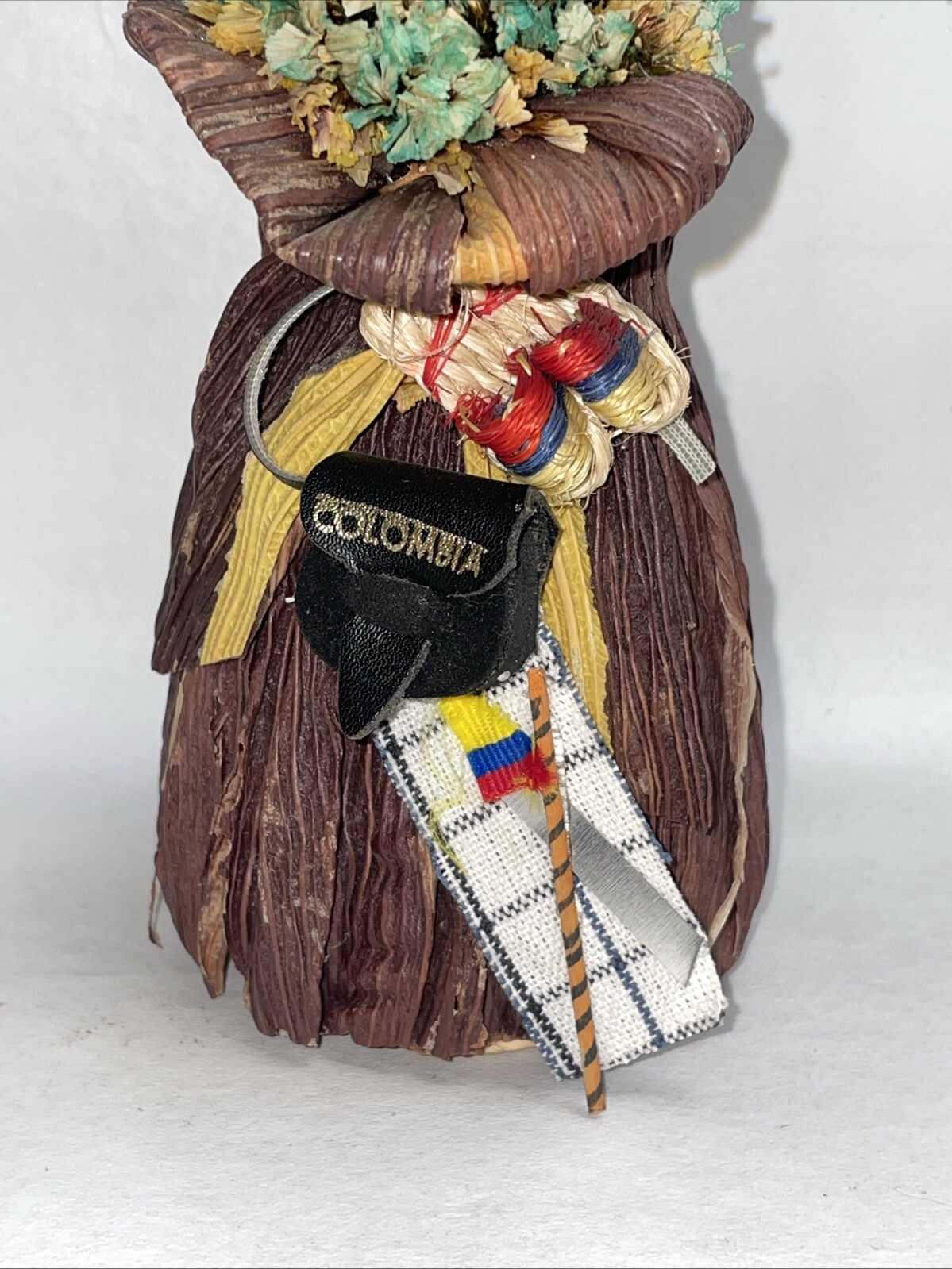 Cornhusk Colombian Doll Decor 9.25 In