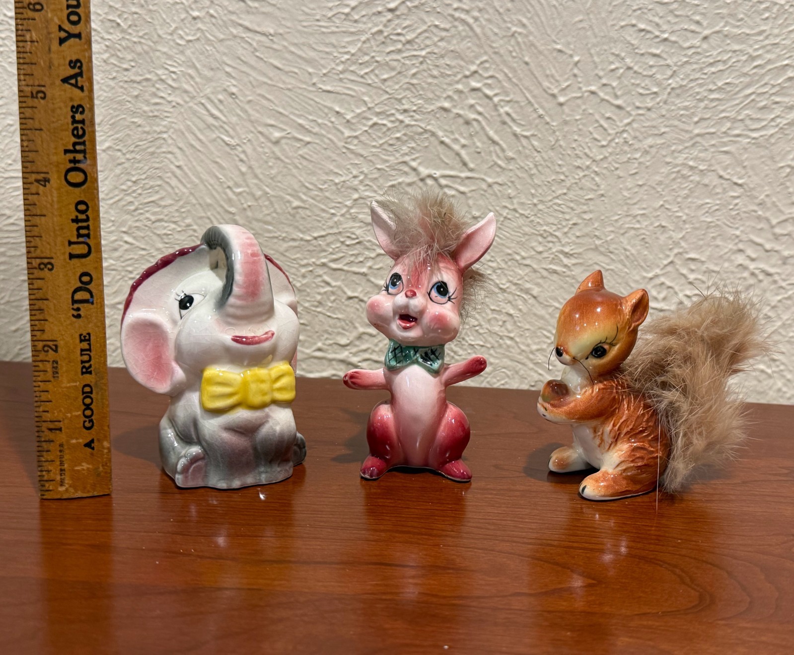 Vintage Kitsch Anthropomorphic MCM Mid Century Japanese Figurines Lot of 3 RARE