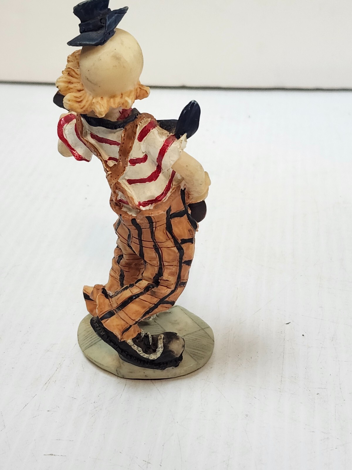 Vintage Clown Musician Figurine playing a Mandolin 5 1/2 Inches tall