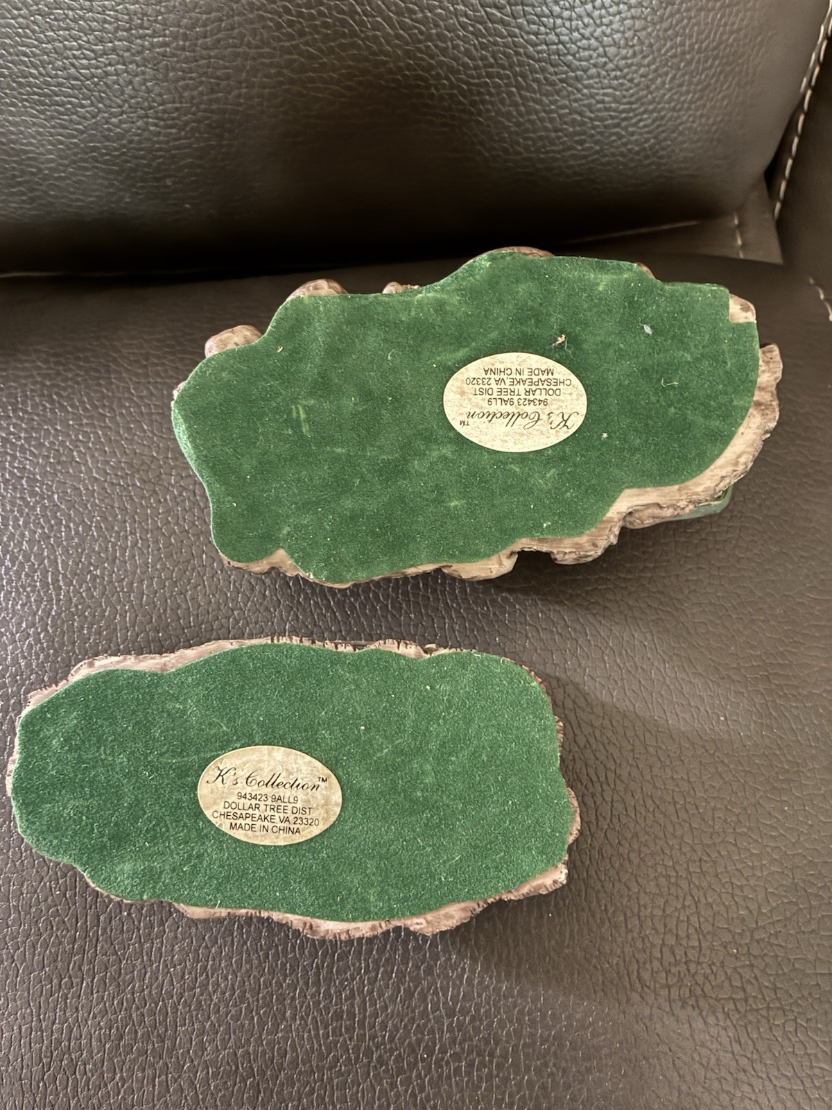 Set of 2 Vintage K’s Collection Sea Scape Resin Miniature Figurine Boats