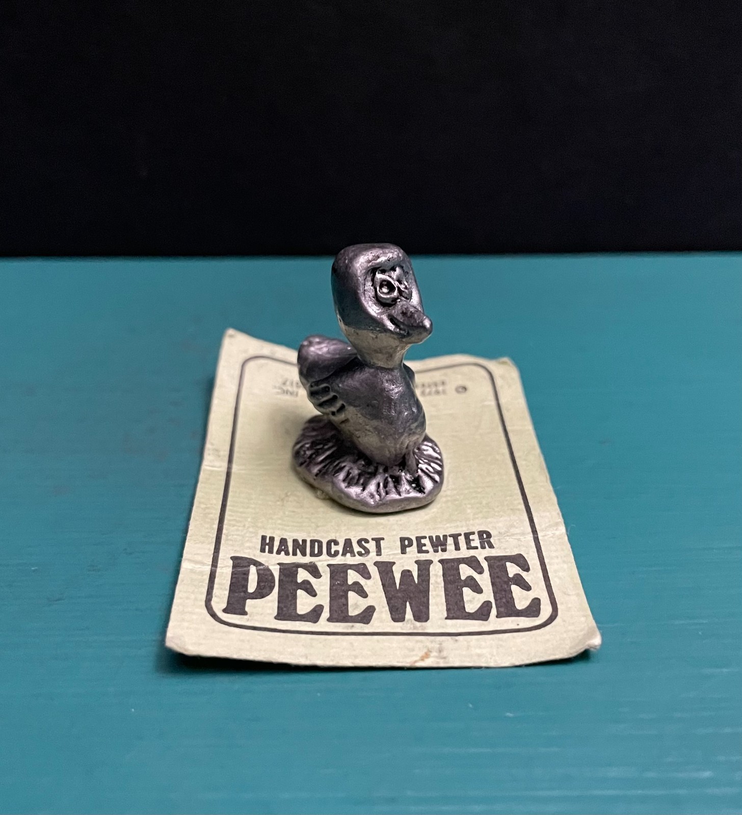 Michael Ricker Pewter Peewee Wood Pekin Duck Animal Wildlife Diorama Figurine