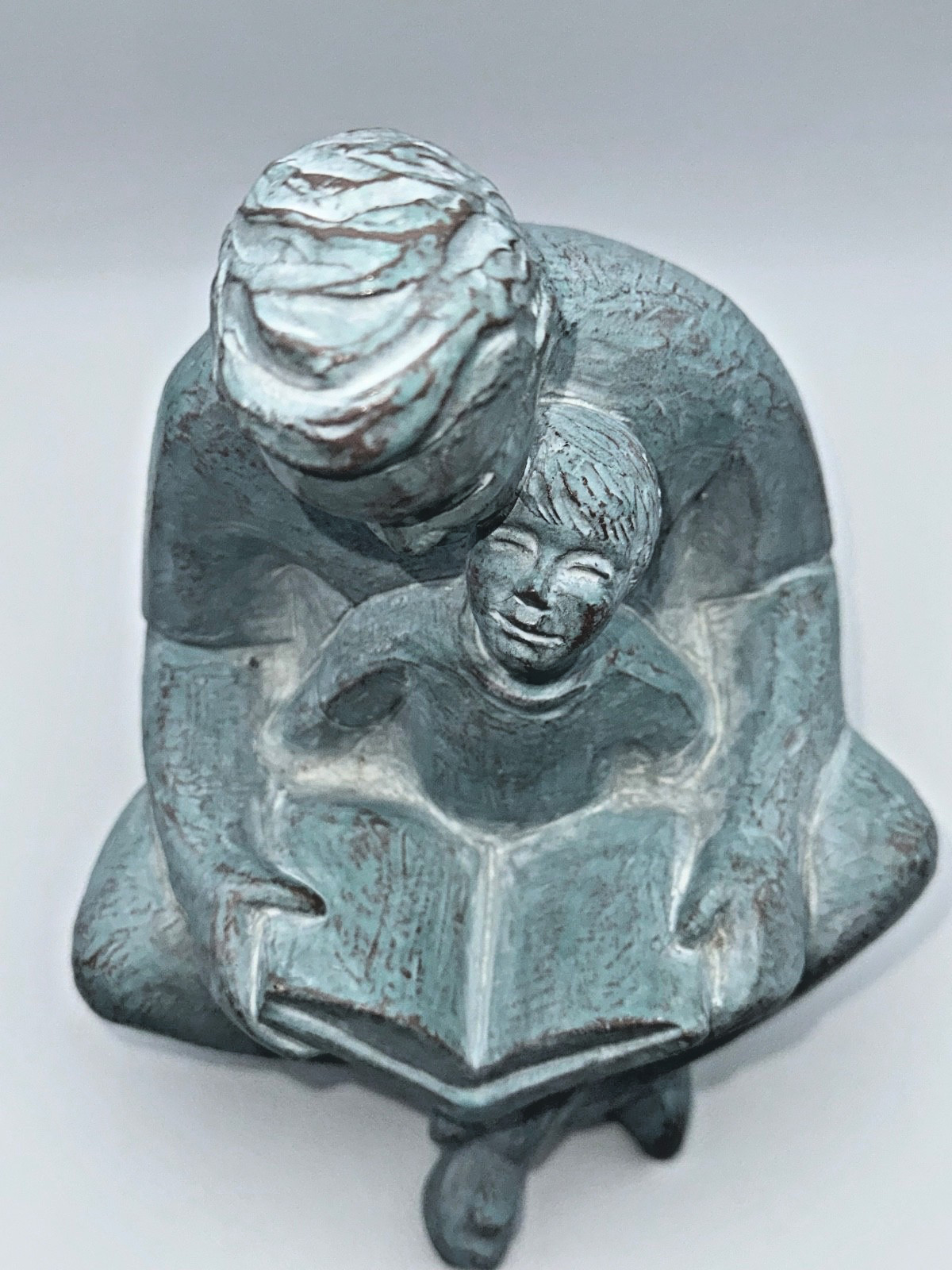 VTG Isabel Bloom Father and Son Reading Figurine Sculpture Retired Signed USA