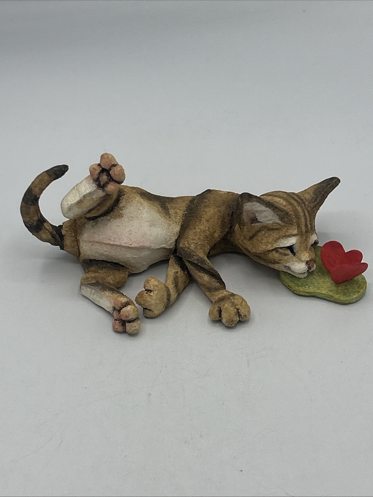 Vtg Country Artists A breed Apart Flicker Cat With Butterfly Figurine England