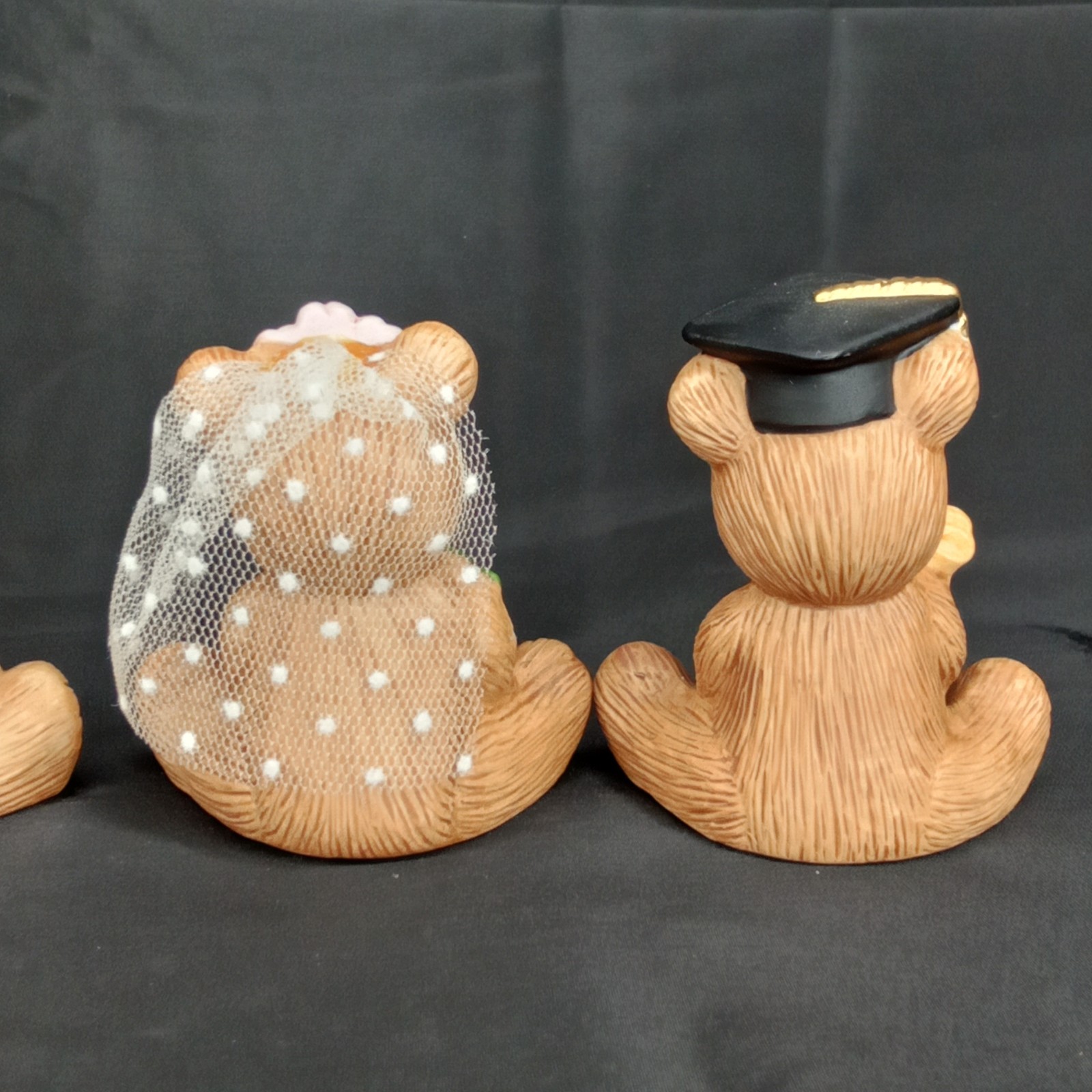 Vintage 1980s Home Interiors HomCo Teddy Bear Figurine Set Of 4