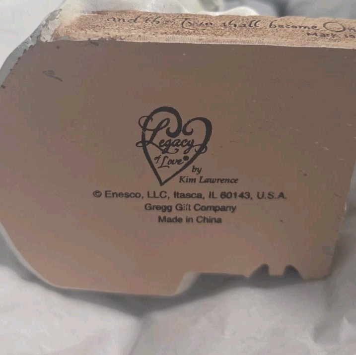 Enesco Legacy of Love Wedding Cake Topper Figurine Kim Lawrence Mark 10:8