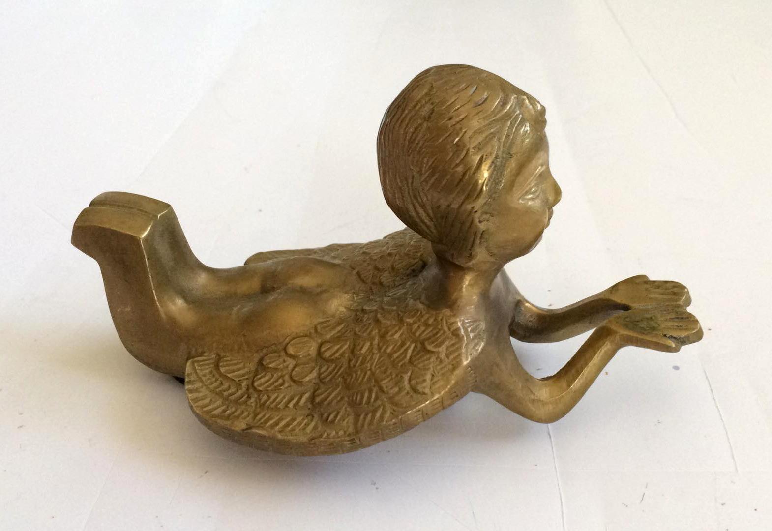ANGEL LAYING DOWN SOLID BRASS – HEAVY 1 lb 7 oz