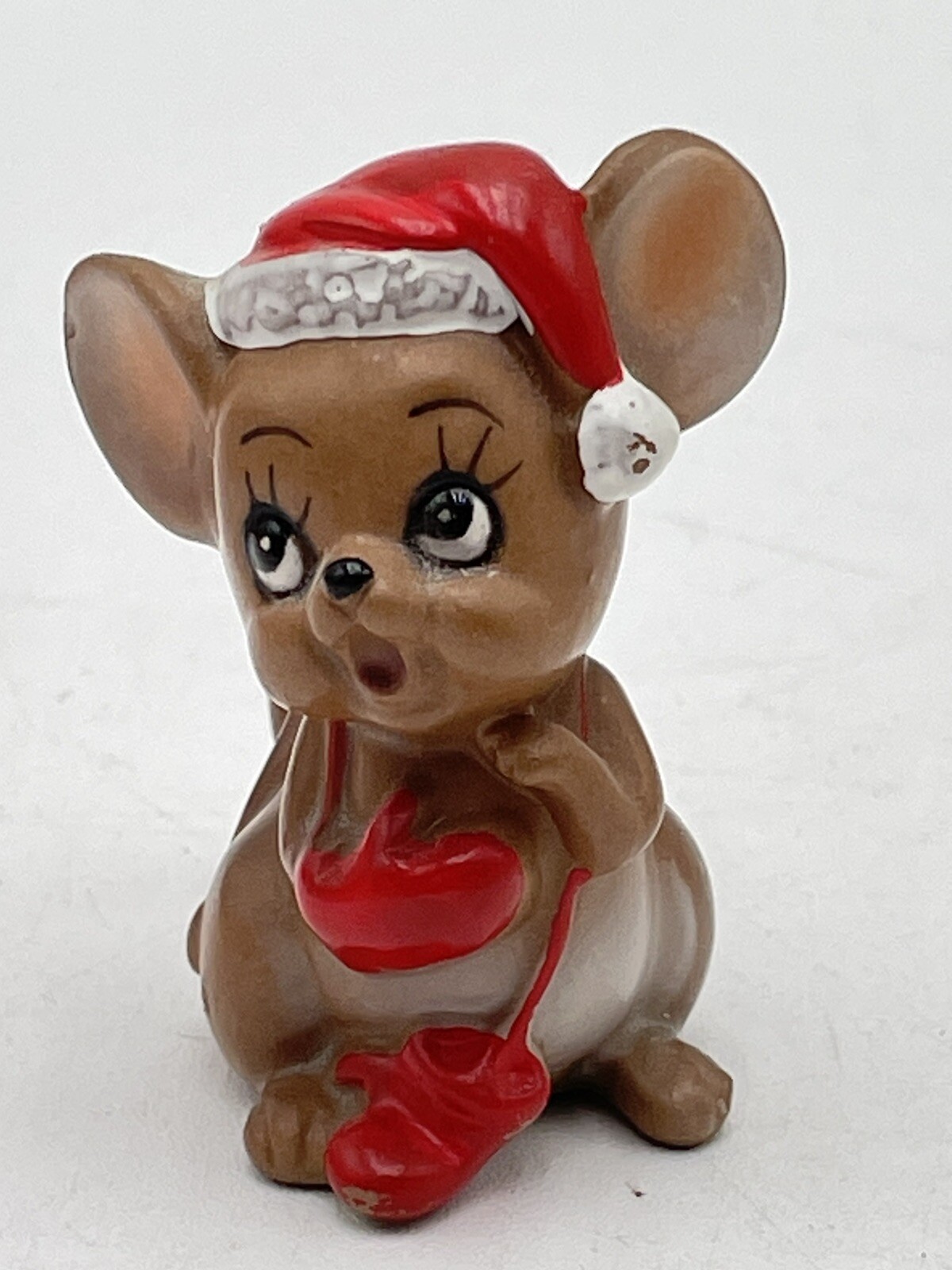 JOSEF ORIGINALS 🎀 Christmas MOUSE VILLAGE SERIES Santa Hat & Mittens Gloves