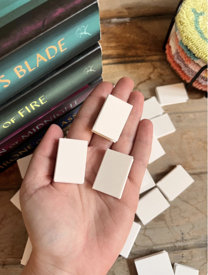 Miniature Book Blanks PLA Plastic White DIY Craft Supplies Model Making Decor