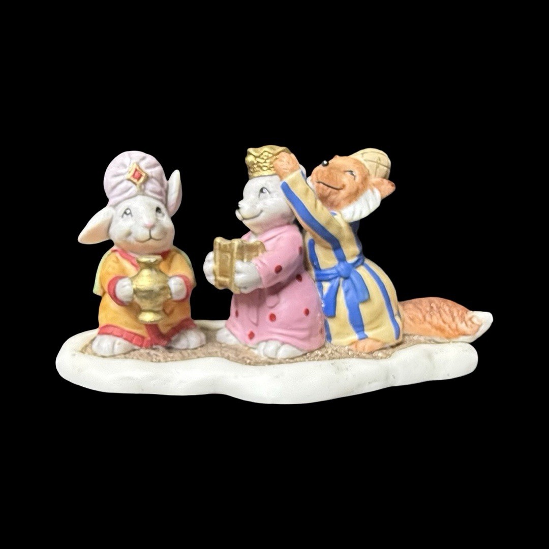 Fitz & Floyd Enchanted Forest Holiday Hamlet Three Wise Men Figurine 1994