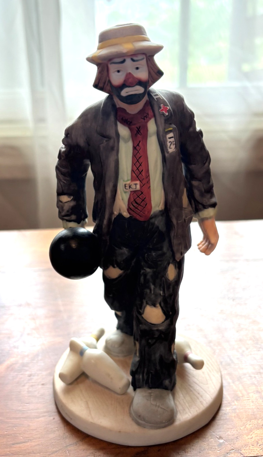 Emmett Kelly Jr Clown Bowler Flambro Sports Series Collection Bowling 8″ Tall