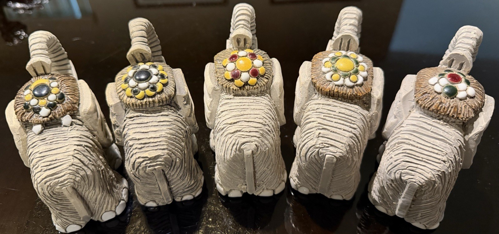 Vintage aR Artesania Rinconada Elephants #8 Medium One Of A Kind Headdresses
