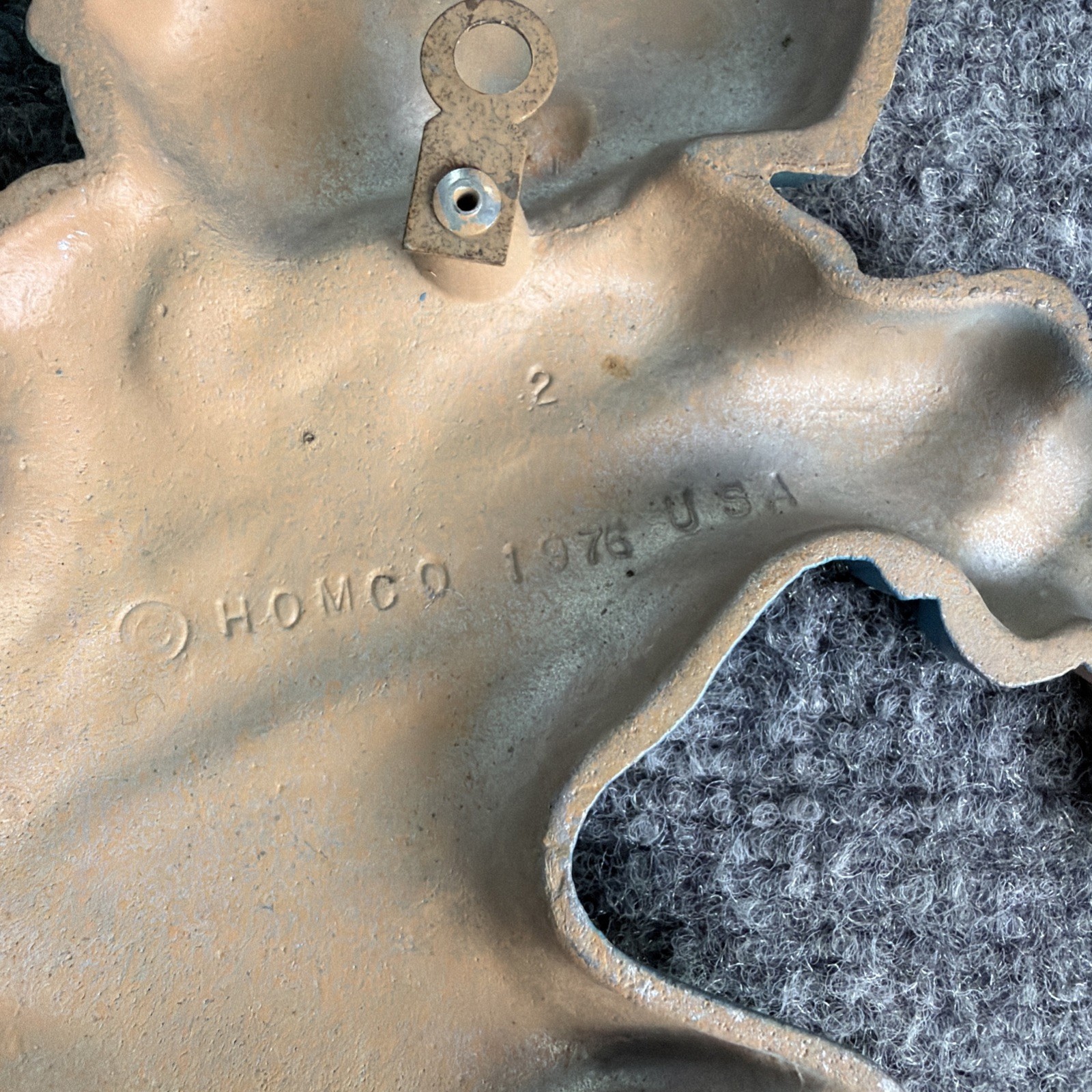 VTG 1976 Homco USA Football Players Wall Hang Cast Iron Metal Sport Decor LOT 3